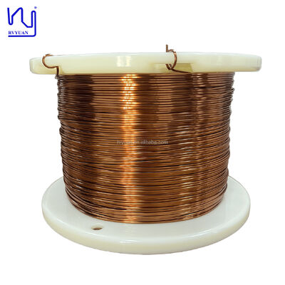 0.04 - 1.8mm Enamel Coated Copper Wire Super Flat / Rectangular Magnet Wire Insulated Solid IEC/GB/NEMA CN;TIA Rvyuan UEW