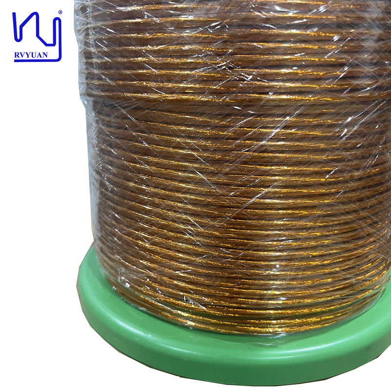 Polyesterimide Taped Litz Wire 0.4mmx120 Copper Litz Wire For Transformer