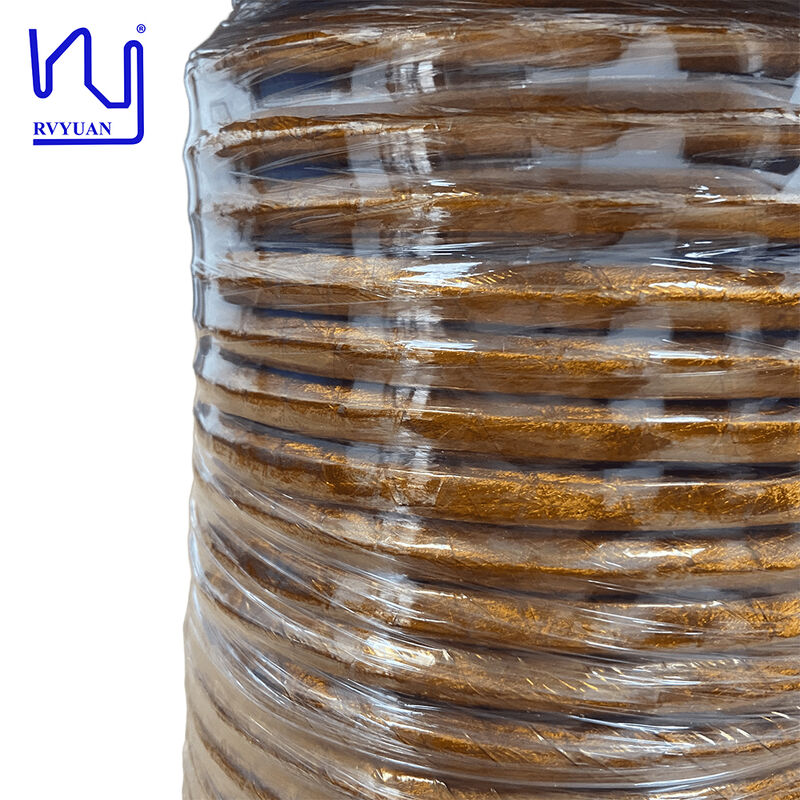 Flat litz wire 7.4mmx7.4mm Kapton insulation 0.071x6500 Taped Litz Wire For High Frequency high Voltage applications