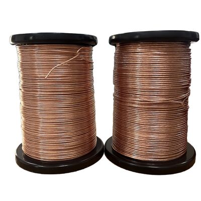 Cable de Litz de Cobre Esmaltado Clase 130C con Cinta de Película de Mylar PET 0.10mm*127 Hilos